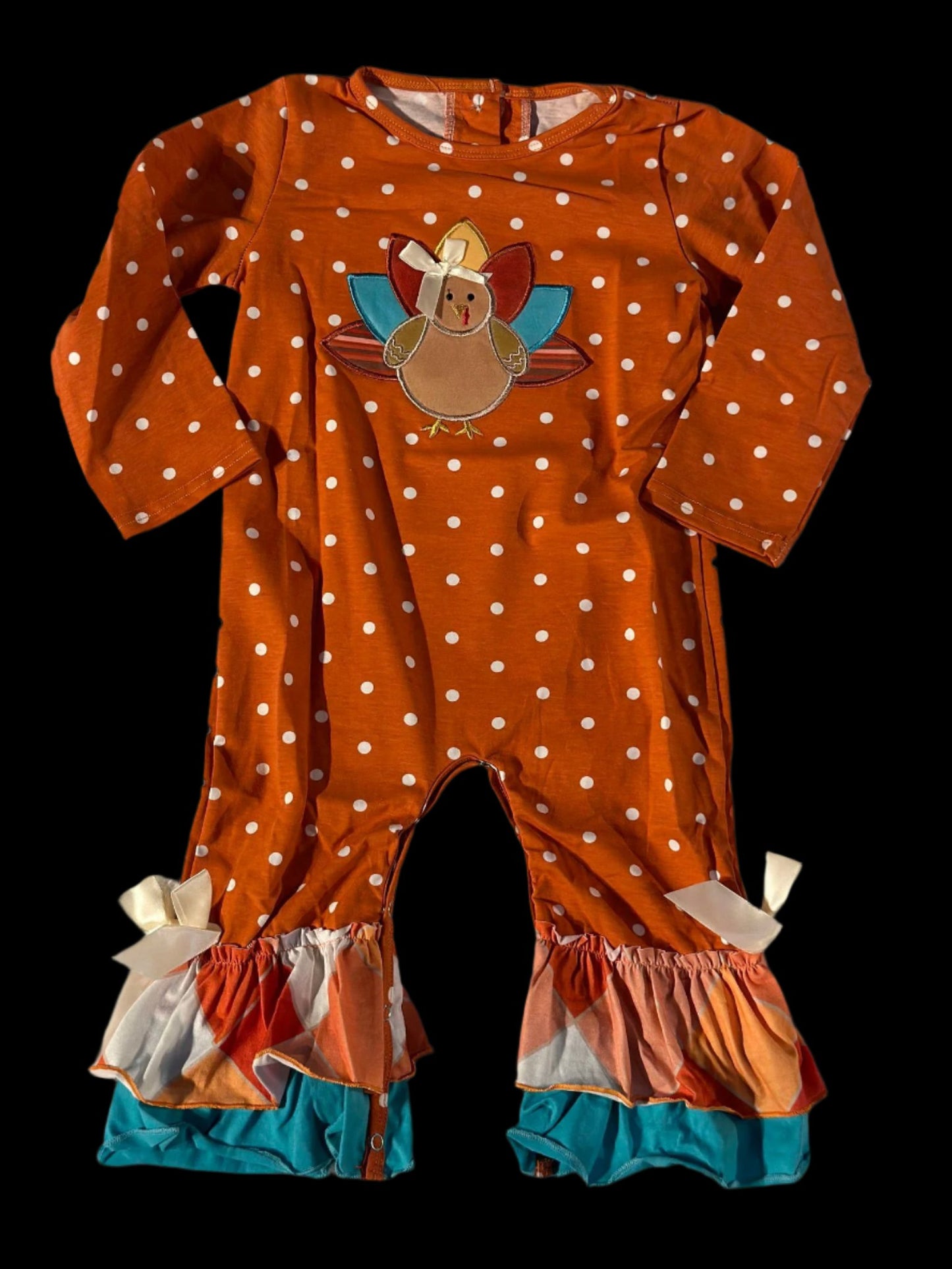 Turkey Cotton Ruffle Romper