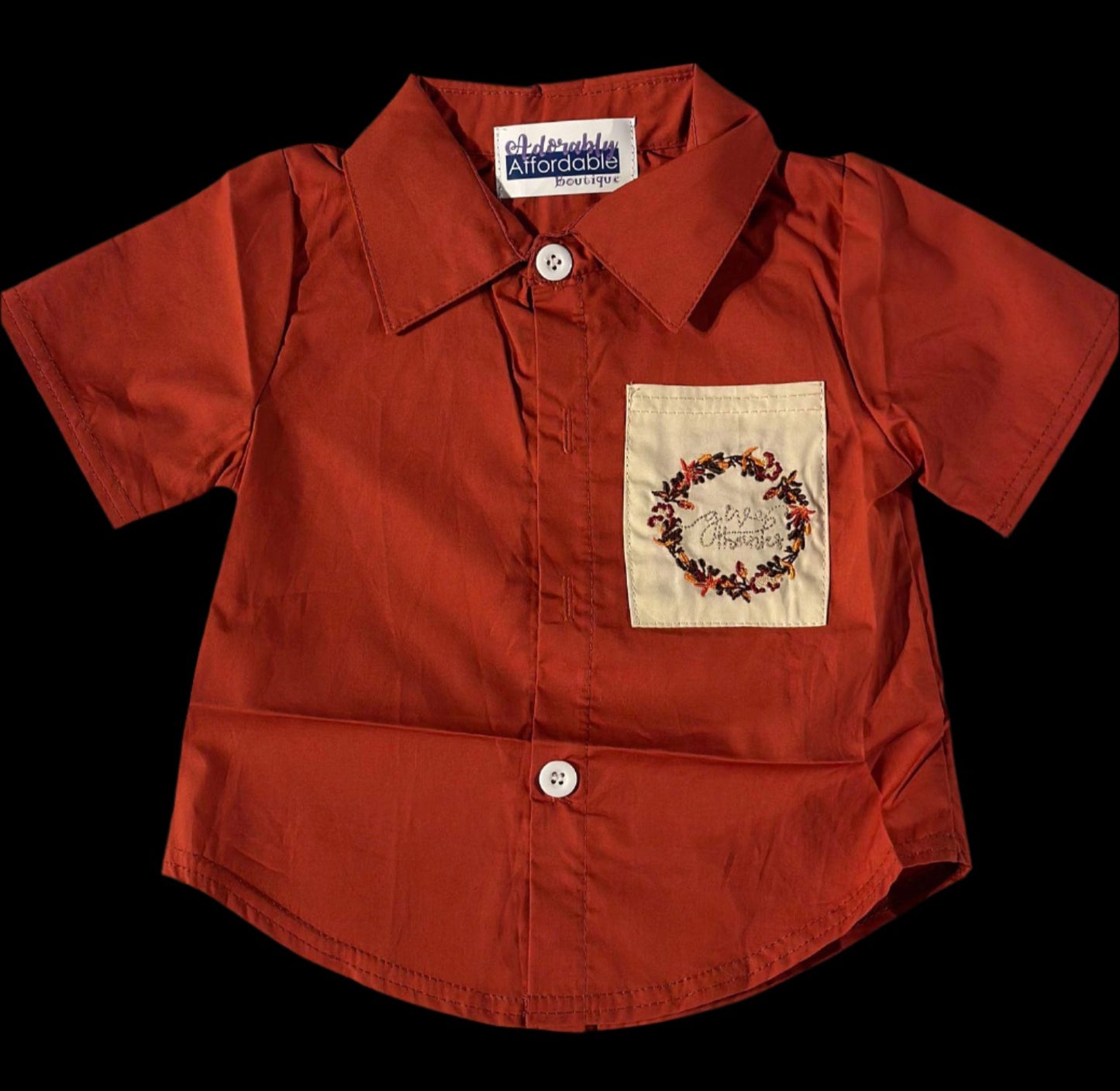 Give Thanks Embroidered Shirt