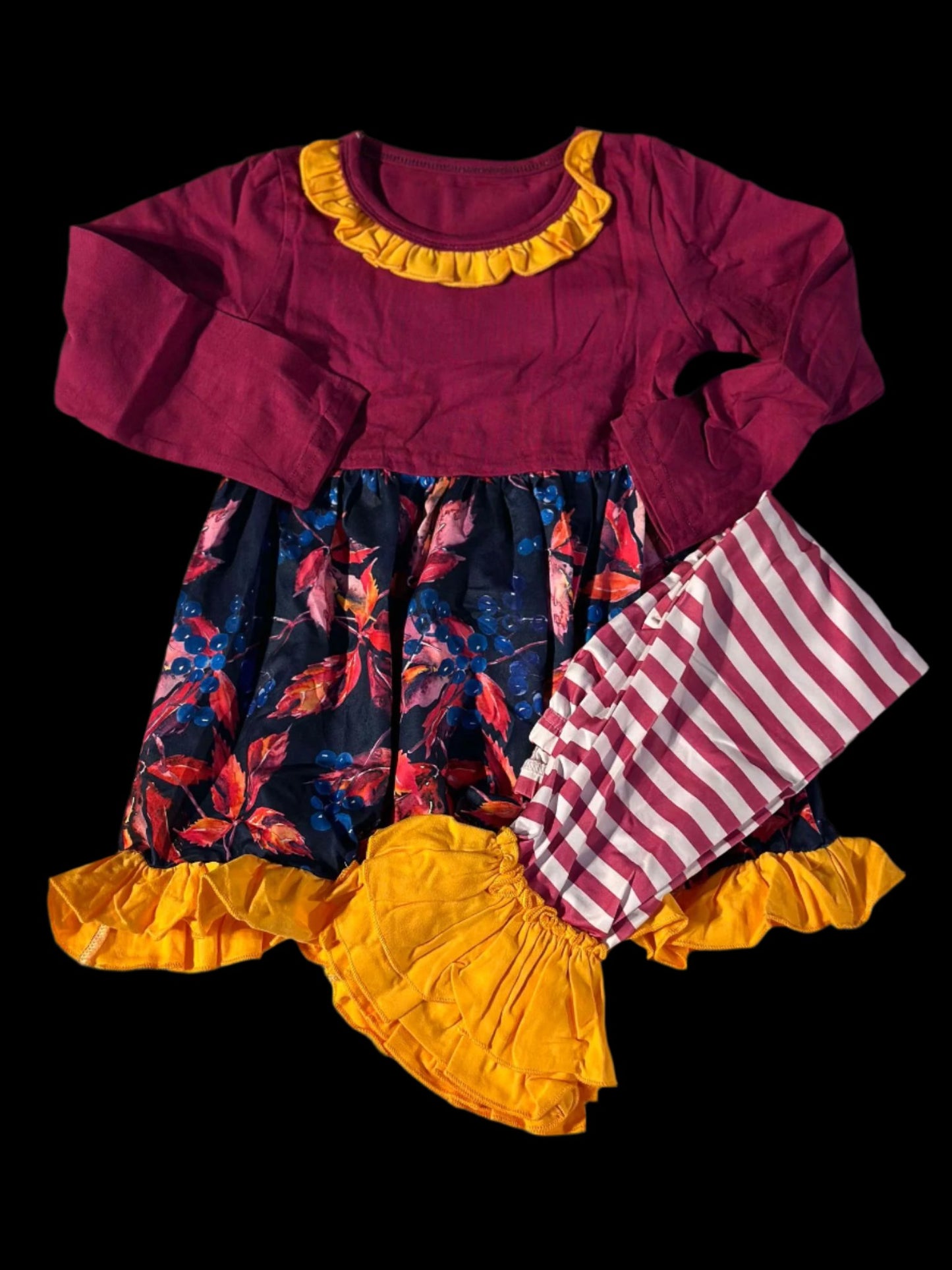 Maroon & Gold Autumn Set