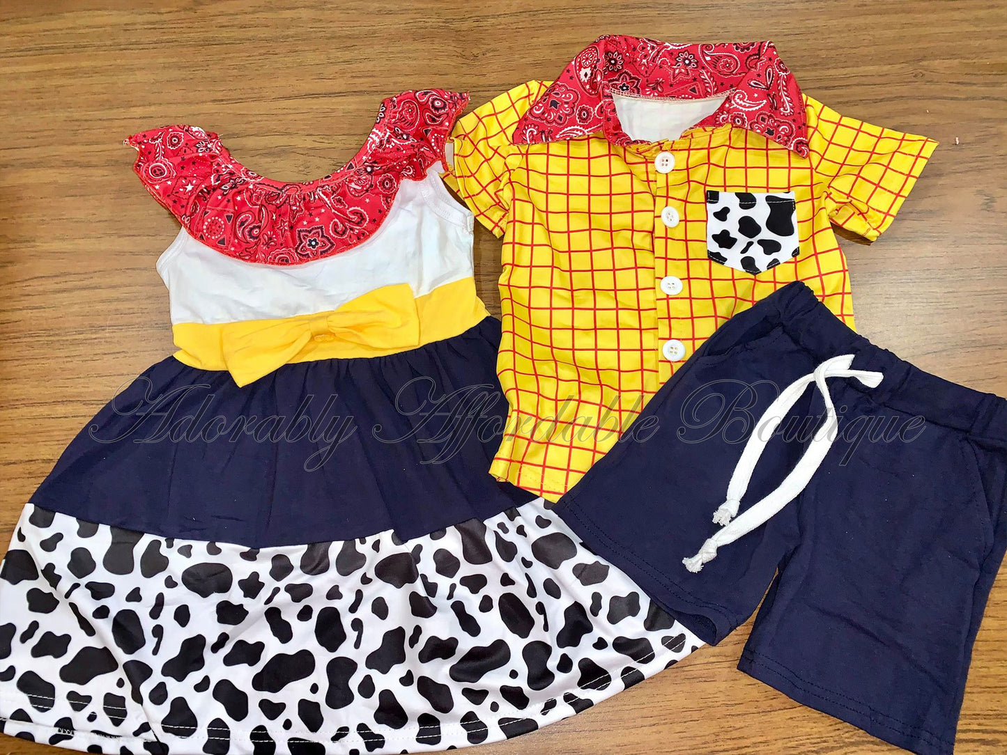 Woody Inspired Shorts Set, Jesse Inspired Dress