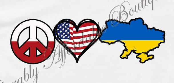 Peace for Ukraine with Wavy Flag