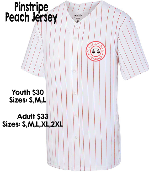 VIP Pinstripe Peach Jersey (shipping charged upon arrival)