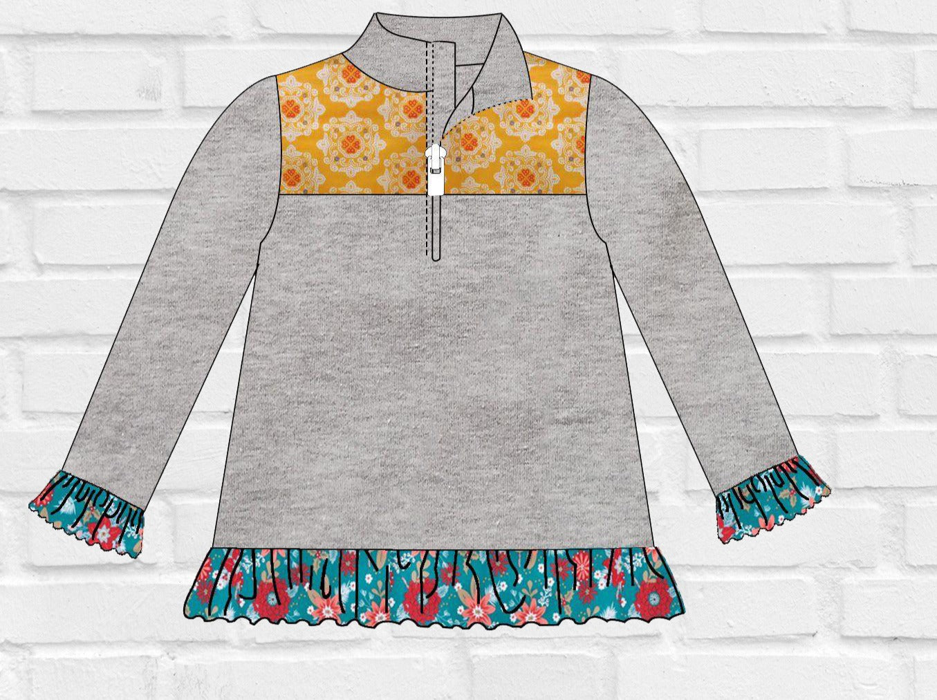 Fall Floral Pullover (adult & child)