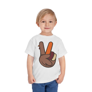 Peace Turkey Sign Toddler Short Sleeve