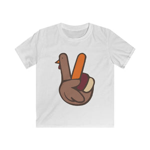 Peace Sign Turkey Youth Short Sleeve