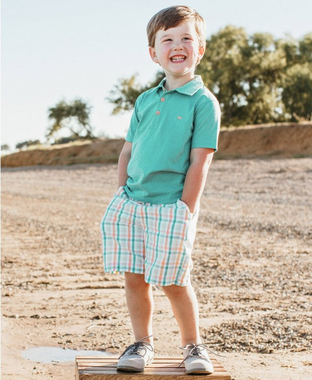 Rugged Butts Presley Short; Turquoise Polo