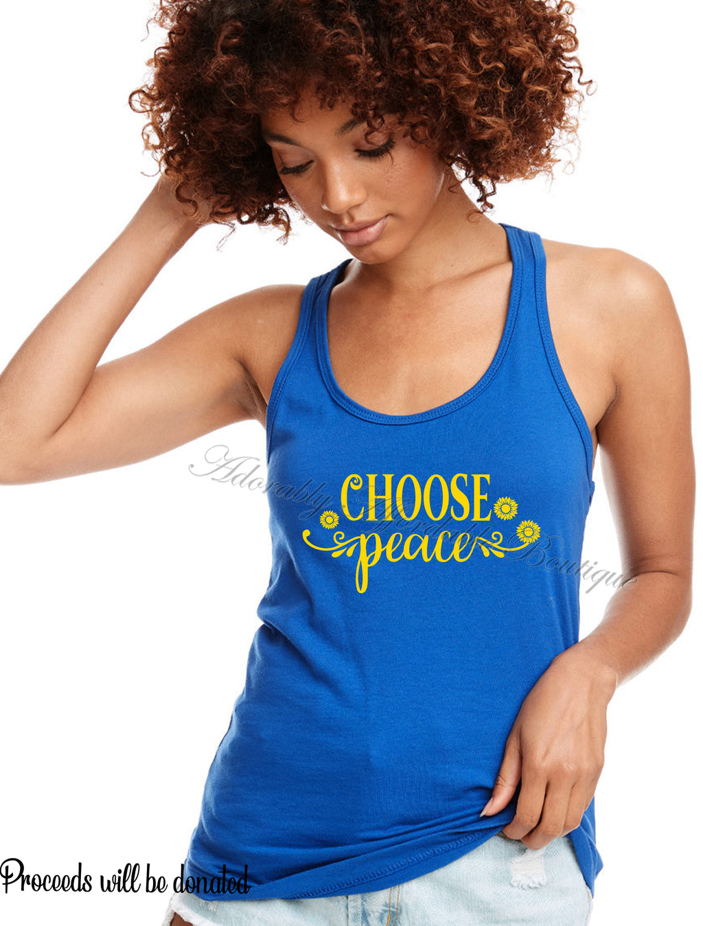 Choose Peace Racerback Tank