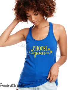 Choose Peace Racerback Tank