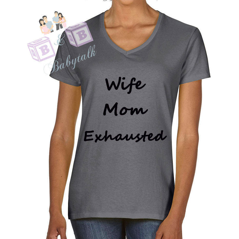 Wife Mom Exhausted Shirt, grey shirt, Mom shirt, Mom Life is the Best Life, Hashtag Mom Life, Wife Gift, Mom Life