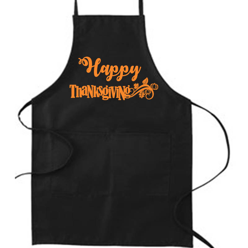 Happy Thanksgiving Apron, Chef Apron, Thanksgiving Apron, Gift for Mom, Canvas Apron, Autumn, Mom, Chef, Loves to cook