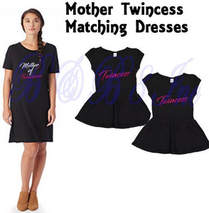 Mother Daughter Dress, Twincess Dress, Twincess, Mother to Twincesses, Mother's Day Gift, Mother's Day