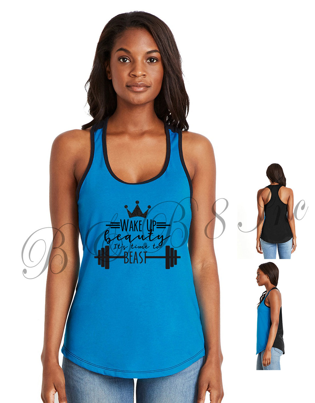 Wake Up Beauty Its Time to Beast Tank, Fitness Tank Top, Fitness shirt