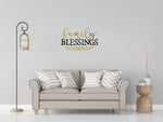 Family Blessings, Family Blessings Vinyl Wall Decal, Custom Family Decal, Family Decal, Family Decal for Wall, Home Decor, Living Room Decor