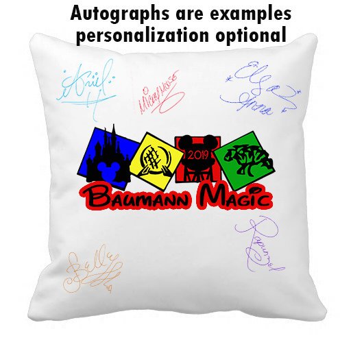 Autograph Pillow Case, Park Hopper, autograph, pillow cover, pillowcases, Disney Castle, Disney Trip, gift idea, Custom, personalized