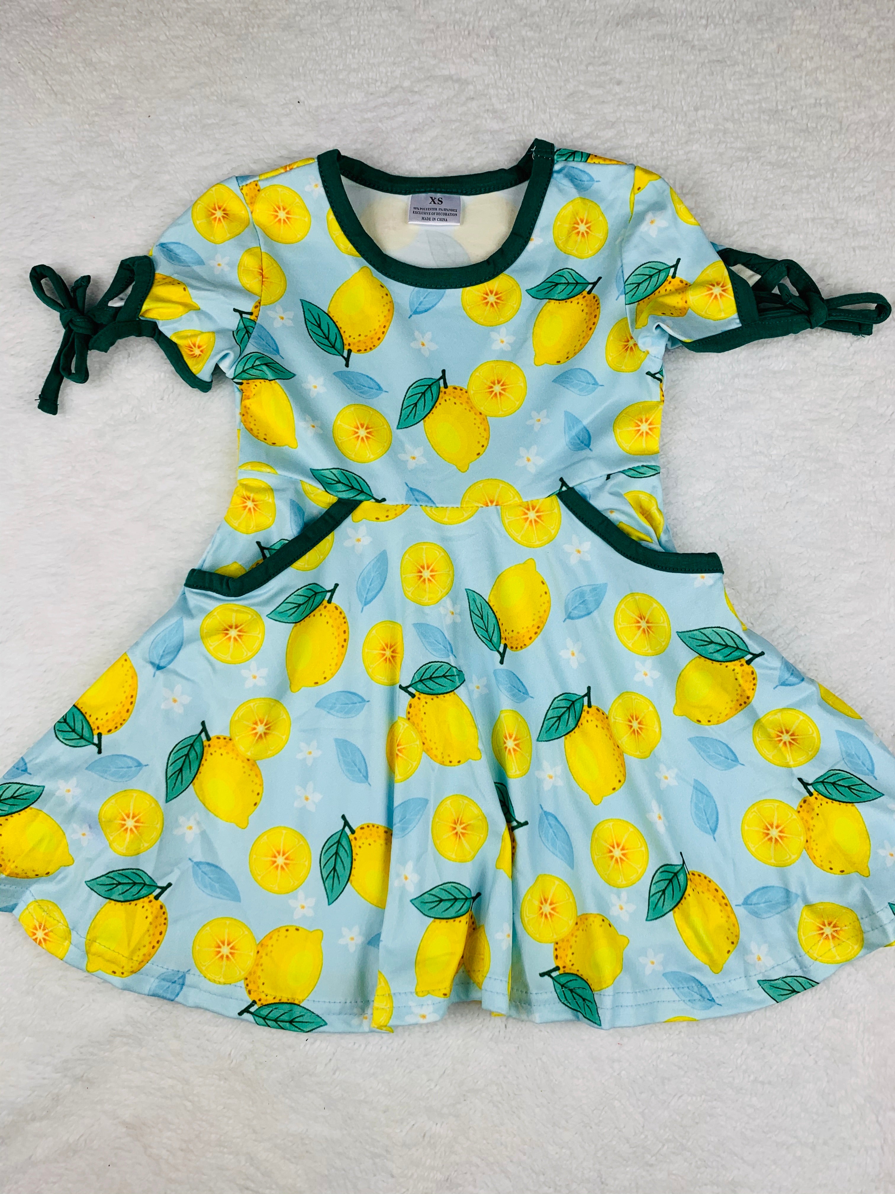 Lemon Twirl Dress with Pockets LAST ONE!