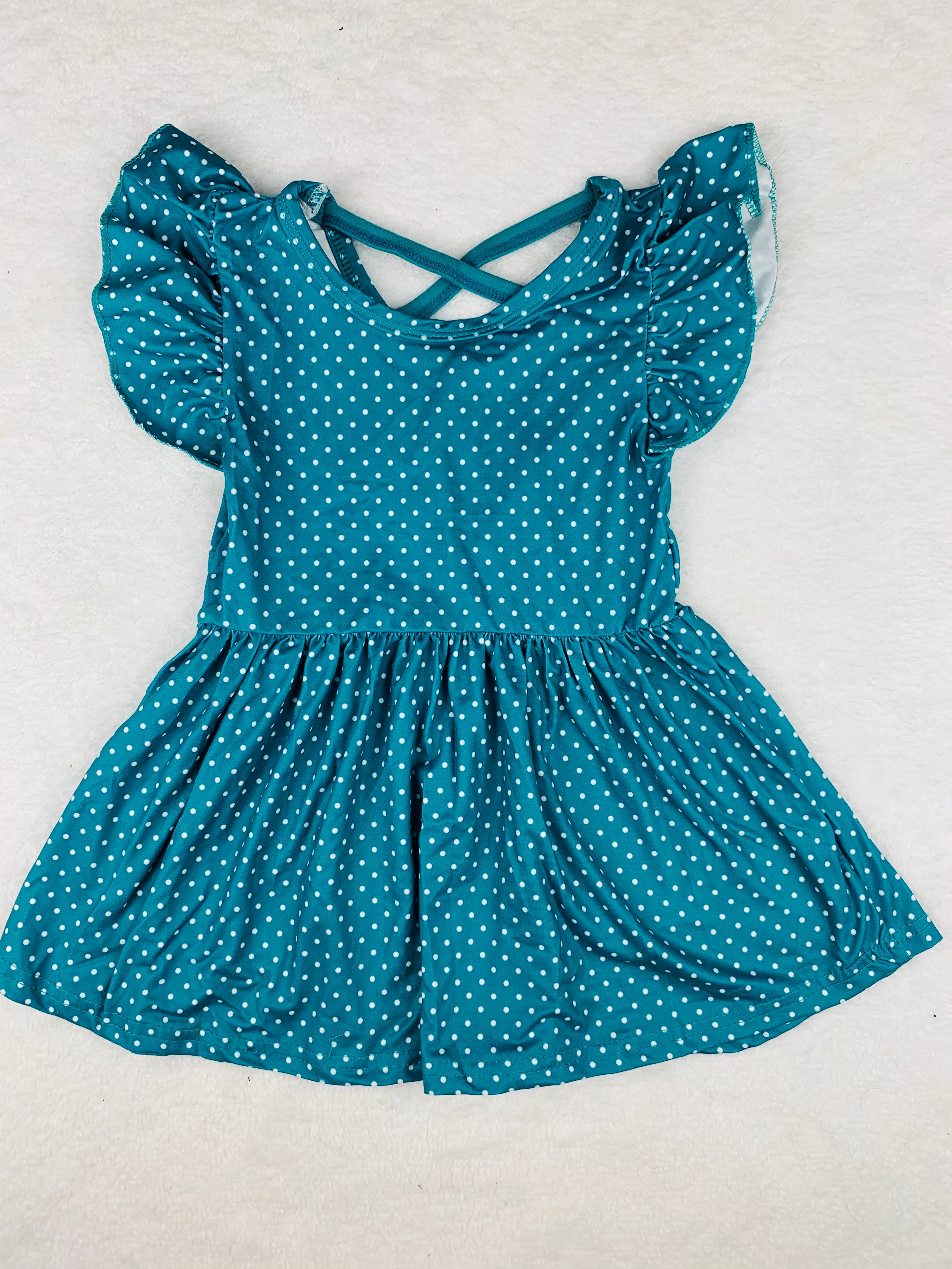 Turquoise Polka Dot Dress