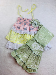 Monique ruffle bell bottom set