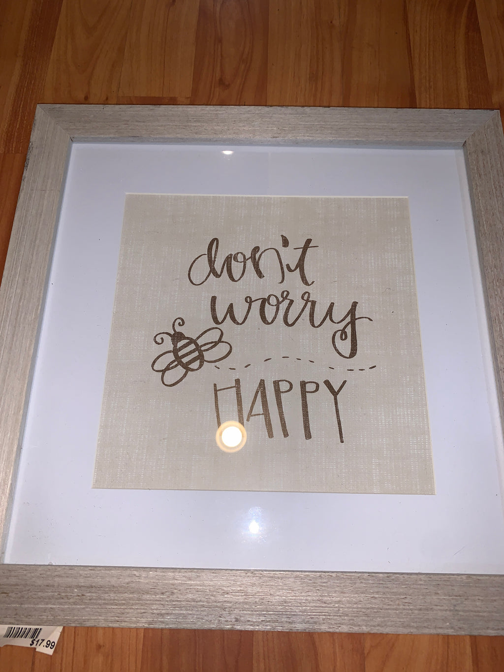 Don’t worry bee happy framed artwork