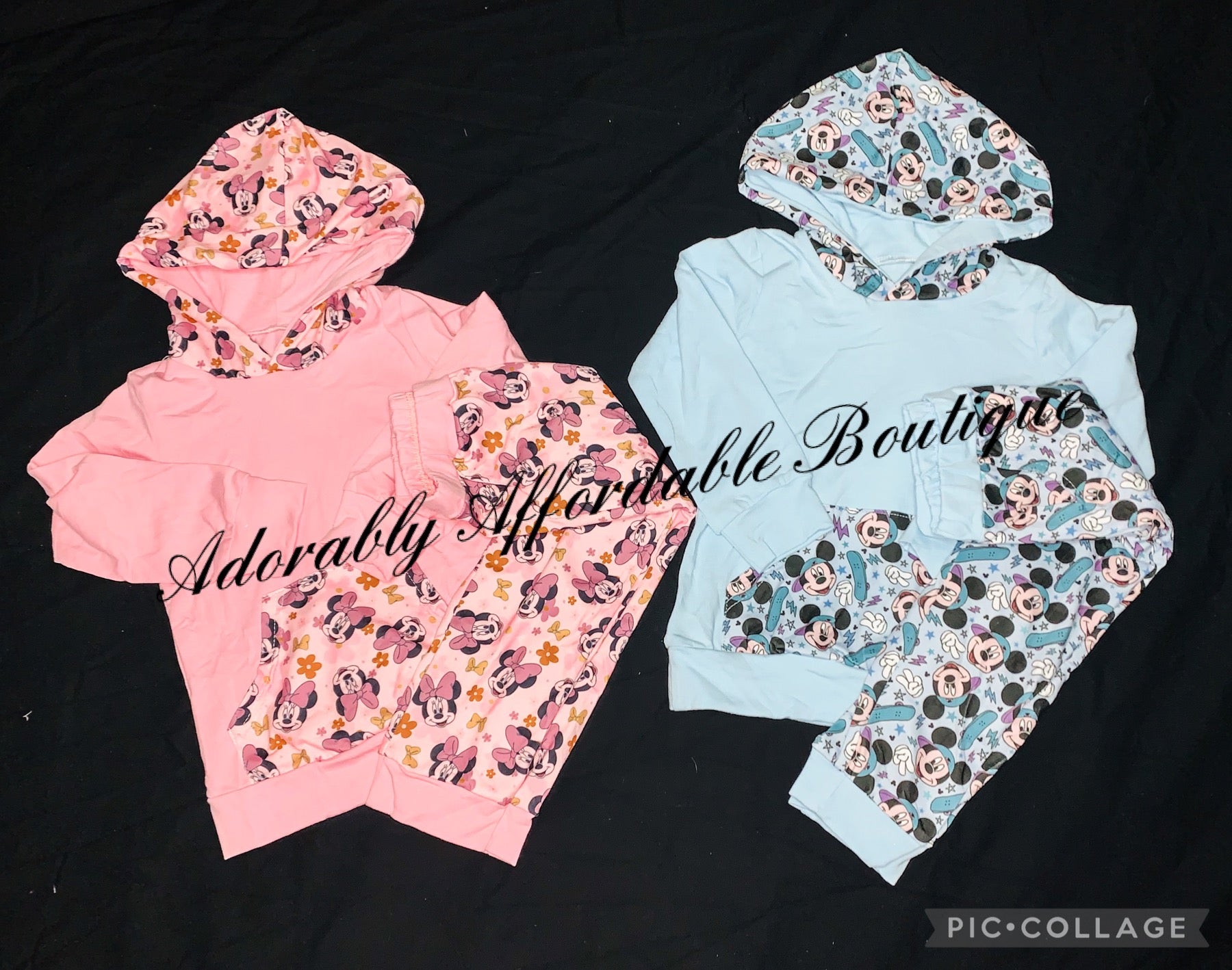 Mickey Skateborading & Minnie Floral Jogger