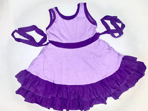 Purple Twirling Dress with Pockets *Knit Cotton