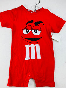 Resale m and m red 12m romper 🧵