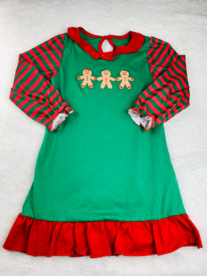 Gingerbread Embroidered Cotton Romper IN STOCK!