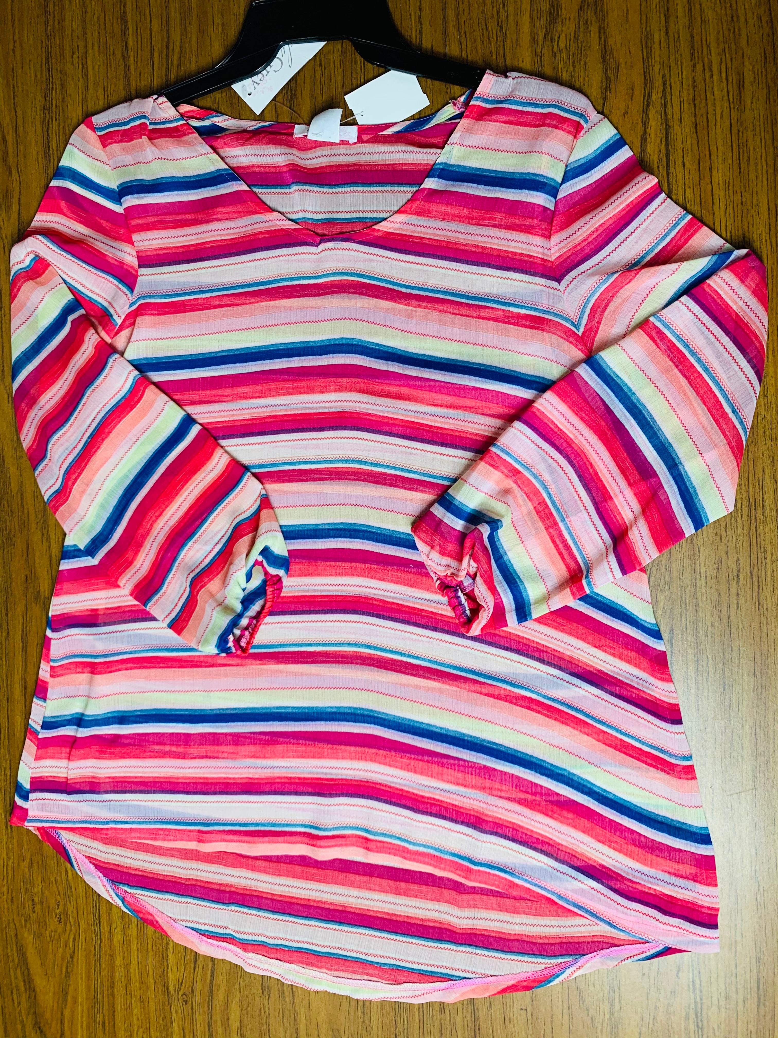 “Lina” Striped Shirt Size Small (last one)