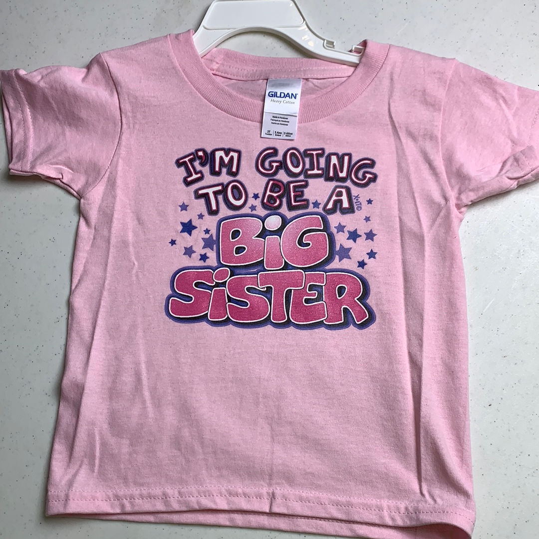 Resell NEW no tags "Going to be the big sister" 3t Pink 🧵