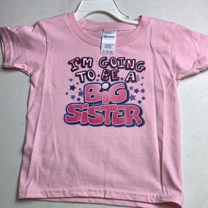 Resell NEW no tags "Going to be the big sister" 3t Pink 🧵