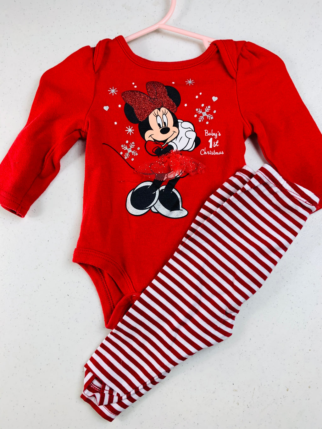 Resale Minnie Baby’s first Christmas 6/9M 🧵