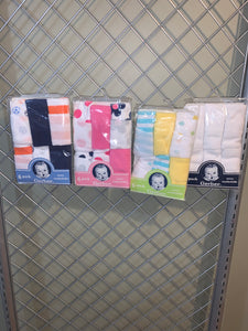 Six pack terry washcloths for different styles