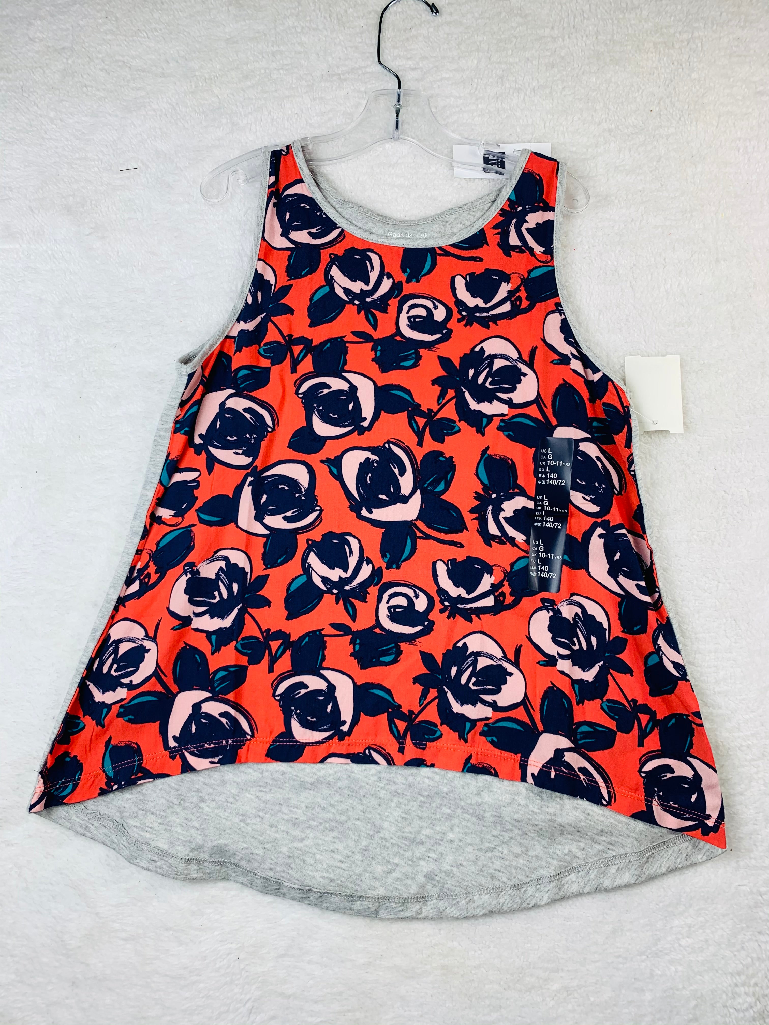 Gap roses tank top youth Large