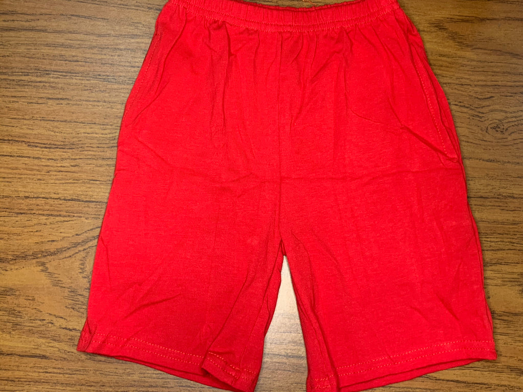 Cotton Shorts in Red (with Pockets)