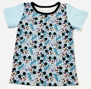 Mickey Skateboarding Shirt (coordinates with Minnie Floral Dress)